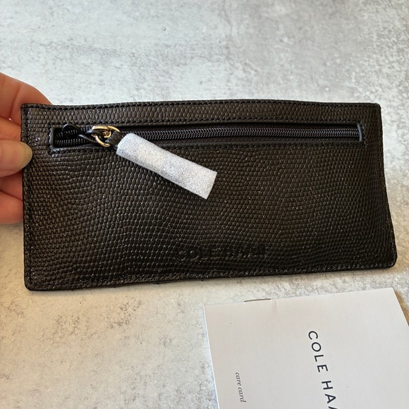 Cole Haan Reddington Card Case Wallet Black Leather - Picture 10 of 15
